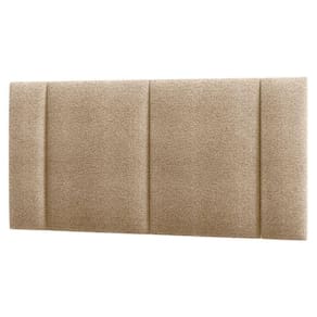 Cabeceira Estofada Iluminação Led Cama Box Casal 140 Cm veludo Bege