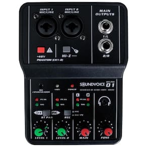 Mesa De Som Interface 2 Canais Multpista Soundvoice Delphi01