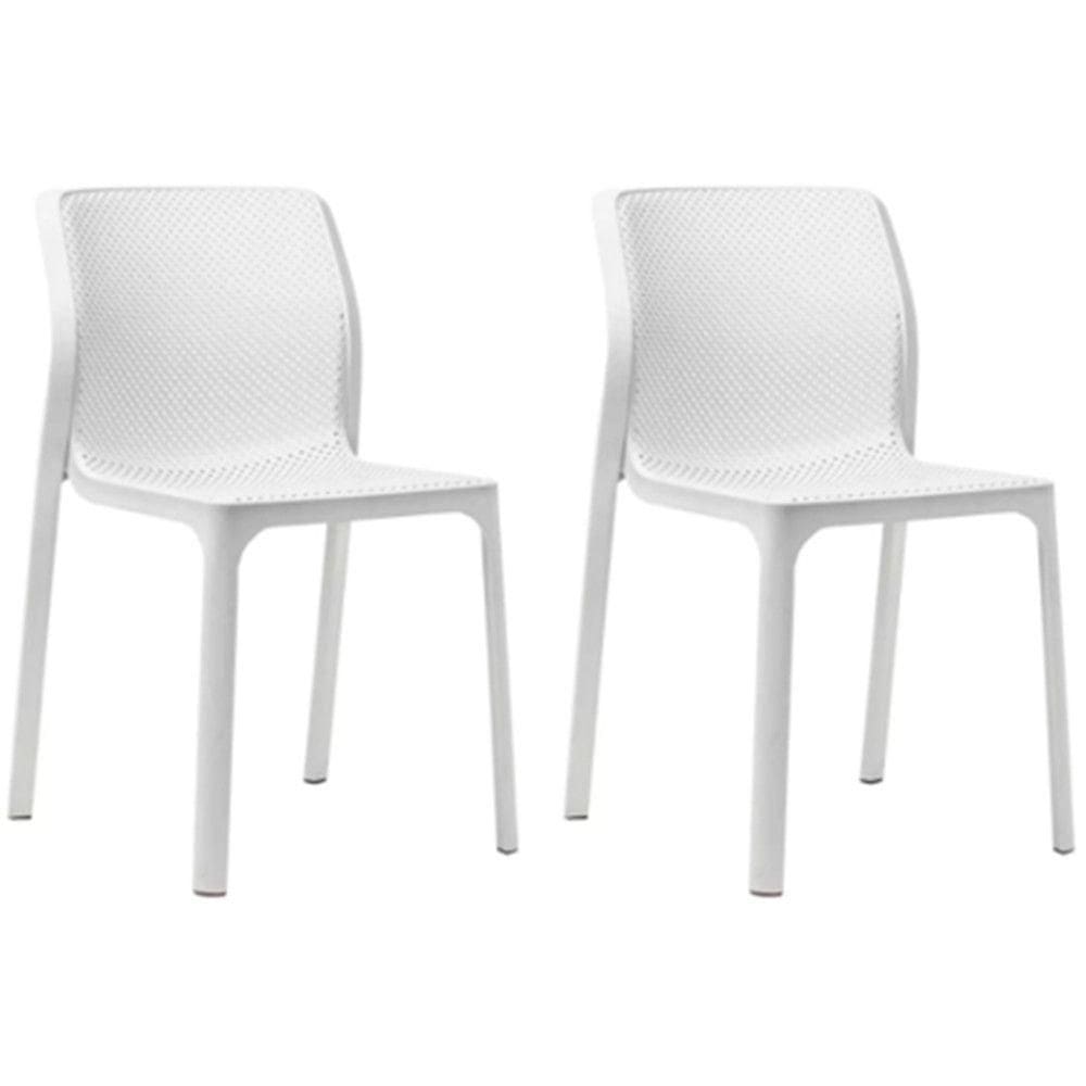 Kit Com 2 Cadeiras Capri Estrutura Em Polipropileno Fratini Branco