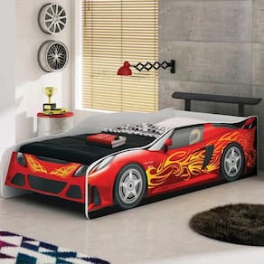 Cama Quarto Carro Sport Car Infantil Preto/branco