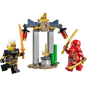 Brinquedo LEGO Ninjago Kai e Rapton`s Temple Battle com capa vermelha