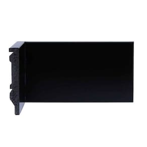 Kit com 5 Barras Rodapé de Poliestireno 10cm X 15mm Frisado 12m Preto