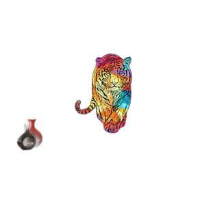 Papel De Parede 3D Animais Pop Art Tigre Felino 3,5M Pxa146