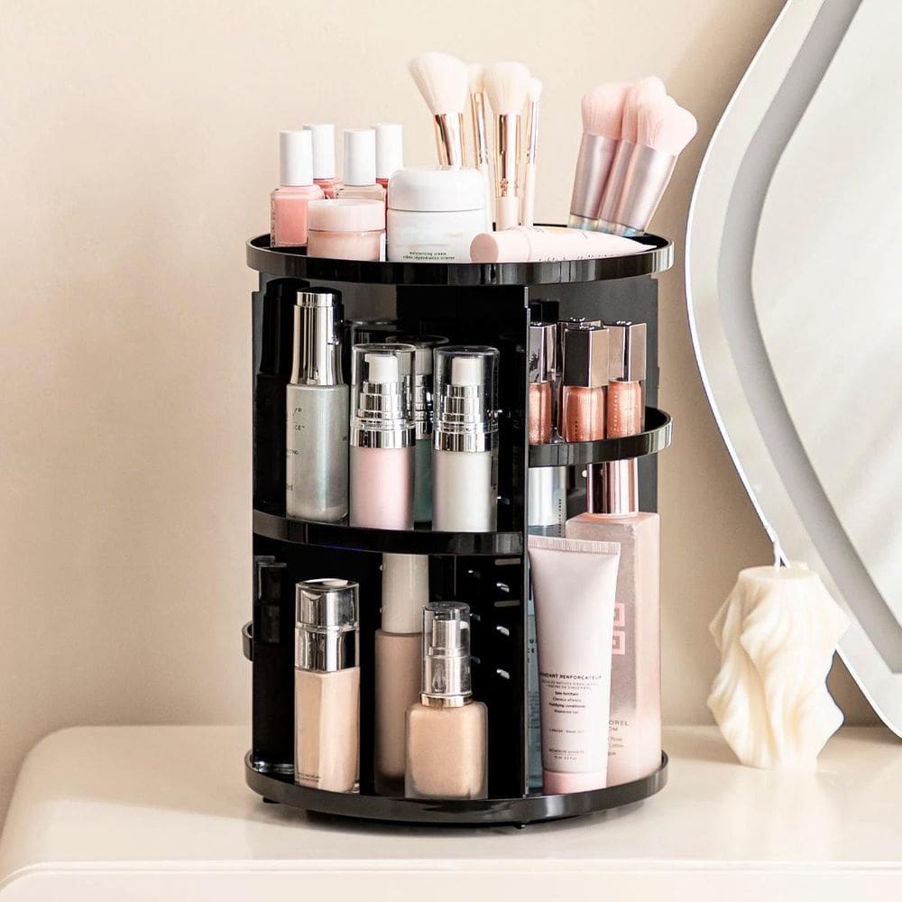 Organizador Giratório Maquiagem 360 Ideal Pincéis E Make