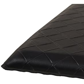 Tapete de chão Amazon Basics retangular antiderrapante preto 51x91cm