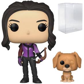 Boneco de vinil Funko POP Marvel Hawkeye Kate Bishop com cachorro