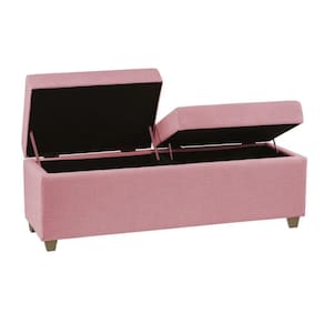 Recamier Bau Madri 1,20m Corino Rosa Bebe - Inova Decorações