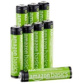 Baterias recarregáveis Amazon Basics AAA NiMH 800mAh, pacote com 8