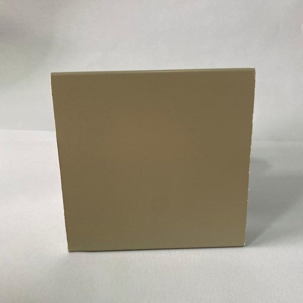 Kit com 15 Barras Rodapé de Poliestireno 10cm X 15mm Frisado Color 36m Caqui