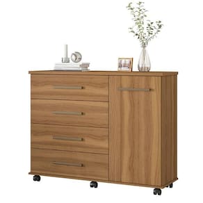 Cômoda Flora 1 Porta E 4 Gavetas Amêndola - Demóbile Amêndola