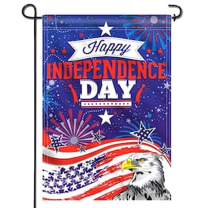 Bandeira de jardim Anley 4 de julho Dia da Independência EUA 32x45cm
