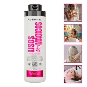 Shampoo Lisos Mágicos 1L Profissional Salão em Casa Brilho Duradouro Anti-Frizz Efeito Liso Brilho