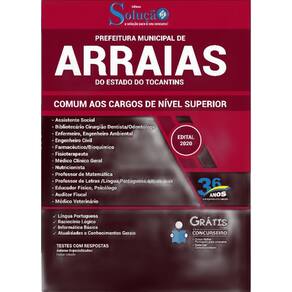 Apostila Arraias To - Comum Aos Cargos De Nível Superior