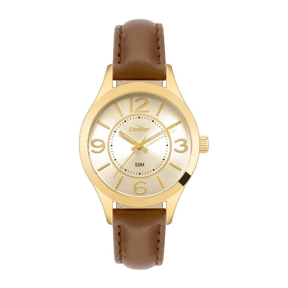 Relógio Condor Feminino Ref: Co2035nlf/5m Casual Dourado