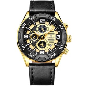 Relógio Masculino Esportivo Quartzo Casual A Prova D´agua Dourado