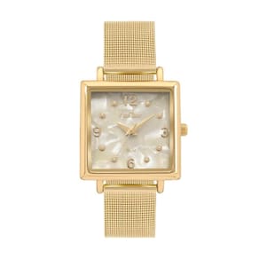 Relógio Condor Feminino Ref: Co2035nhq/4x Retangular Mesh Dourado