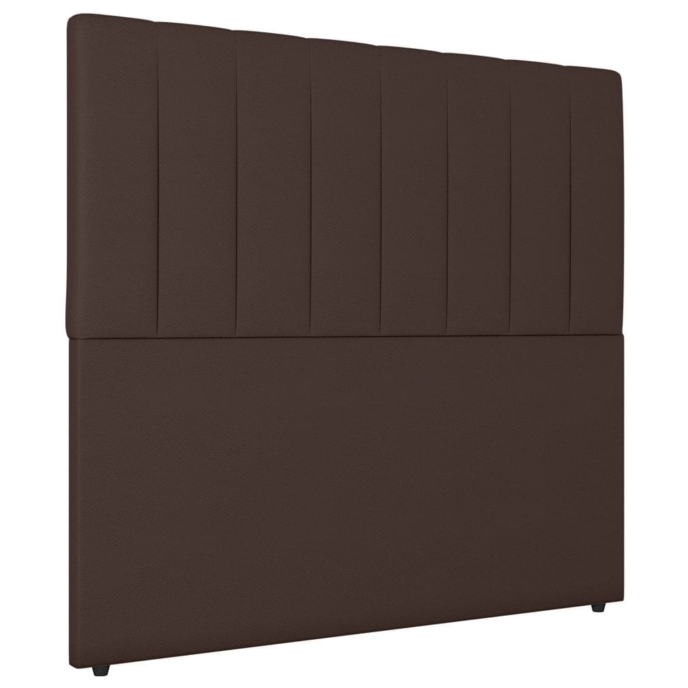 Cabeceira Cama Box Solteiro Ivana 90cm Sintético Marrom - Desk Design
