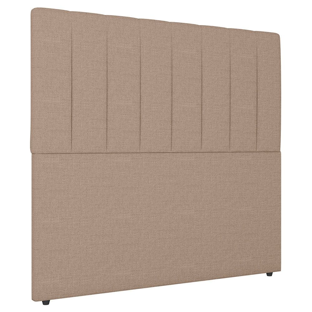 Cabeceira Cama Box Solteiro Ivana 90cm Linho Bege - Desk Design