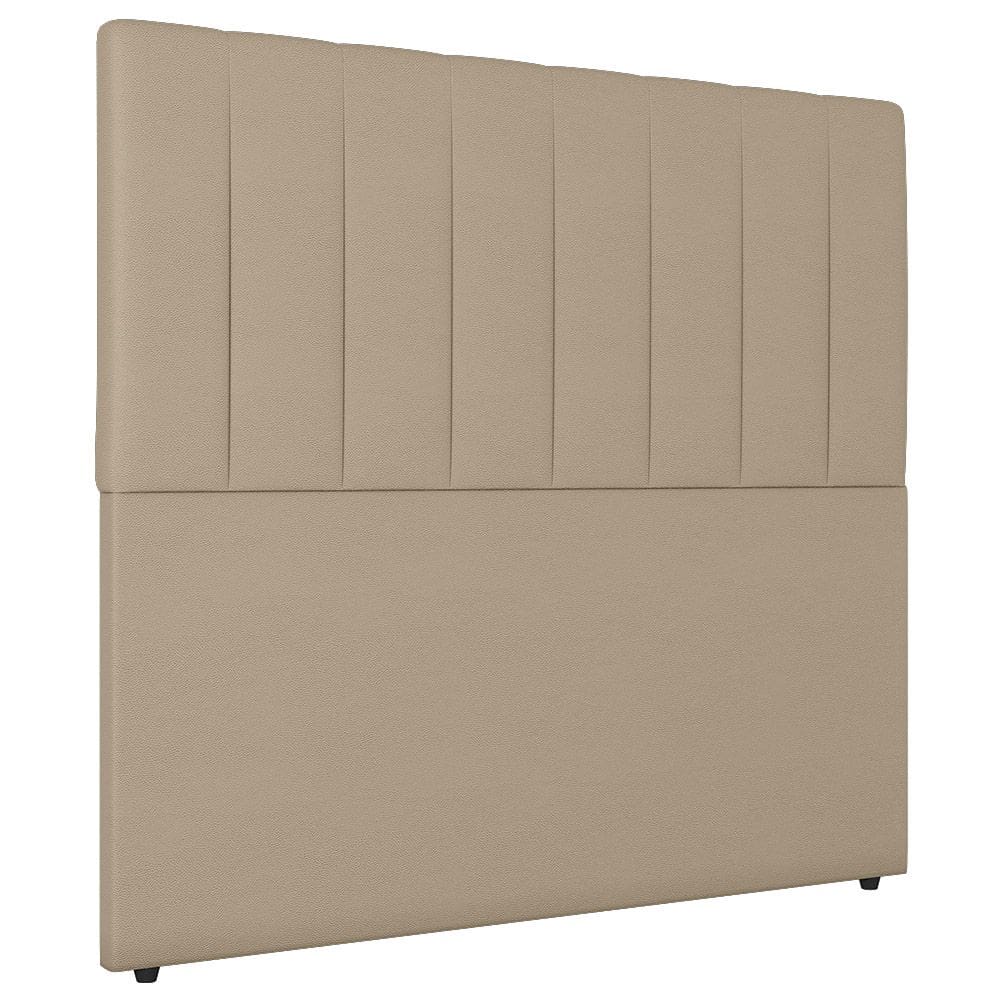 Cabeceira Cama Box Solteiro Ivana 90cm Sintético Bege - Desk Design