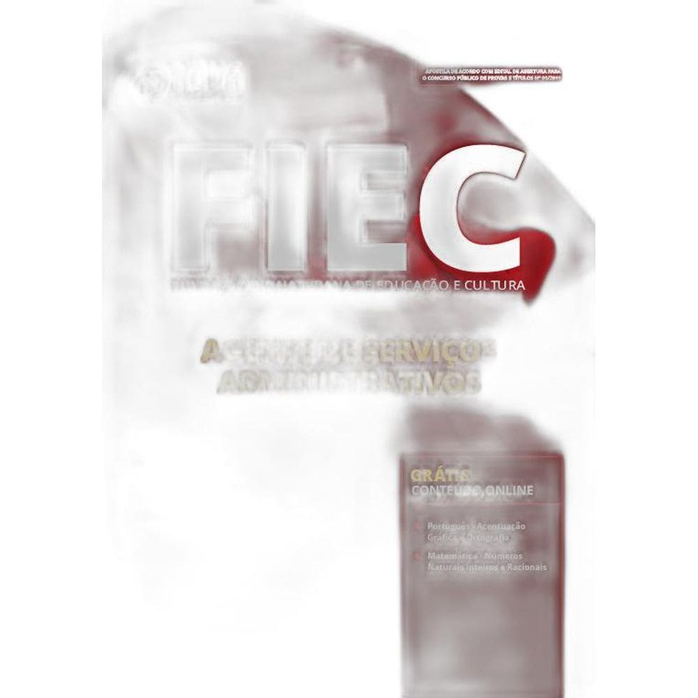 Apostila Fiec-Sp 2019 - Ag Serviços Admi