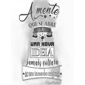 Adesivo Decorativo De Parede Frase A Mente Que Se Abre Ideia