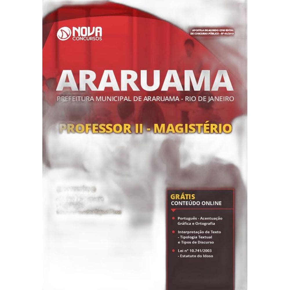 Apostila De Araruama - Rj 2019 - Professor Ii - Magistério