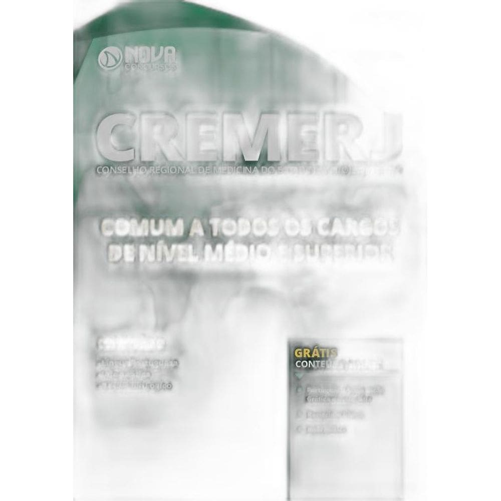 Apostila Cremerj 2019 - Cargos De Nível Médio E Superior
