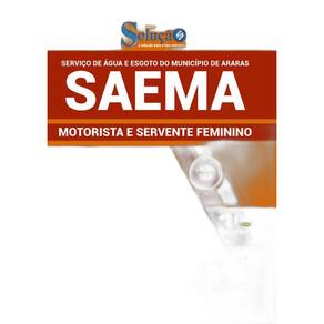 Apostila Concurso Saema Araras Sp - Servente Feminino