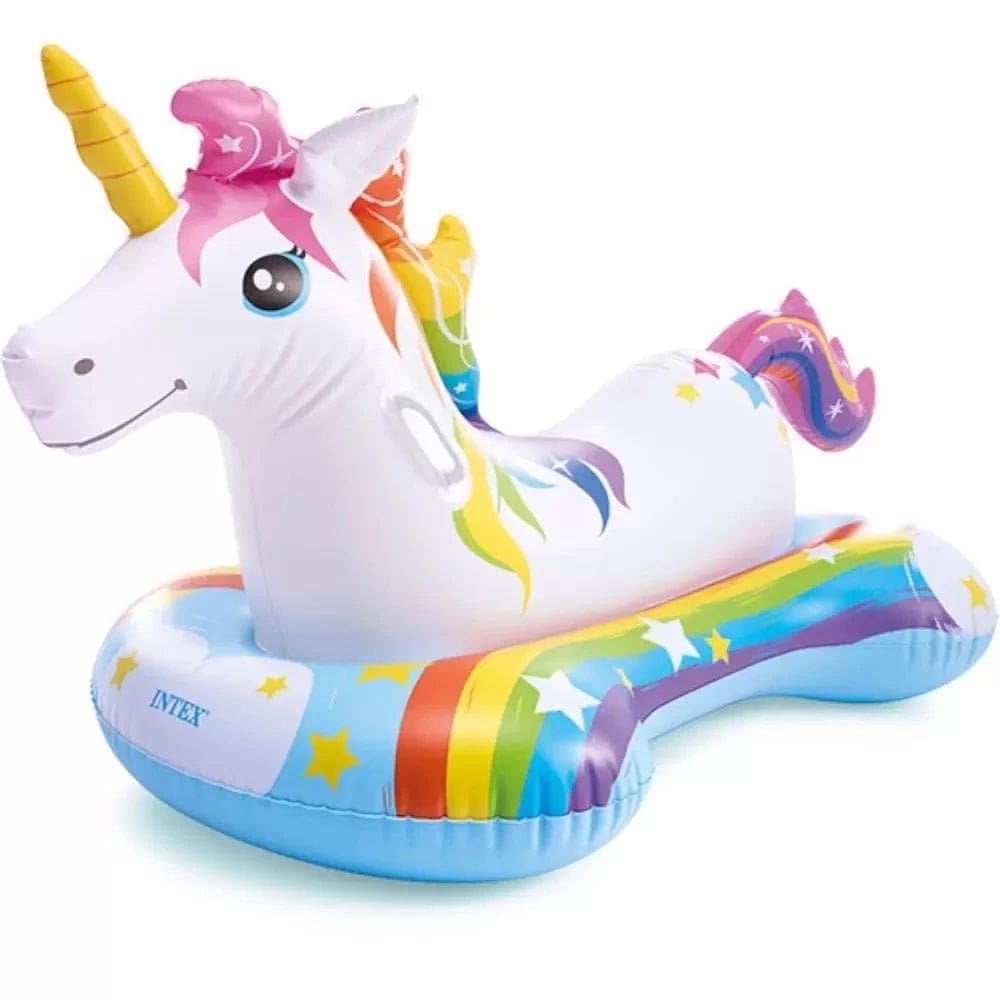 Boia Bote Inflável Cavalinho Unicórnio Arco-íris 57552 Intex