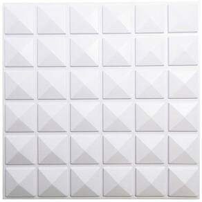 Kit 5 Placas Revestimento De Parede Pvc 3D Relevo Piramide