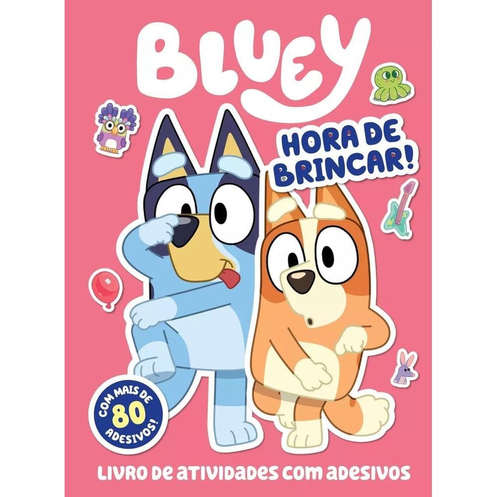 Livro De Atividades Com Adesivos - Hora De Brincar - Bluey
