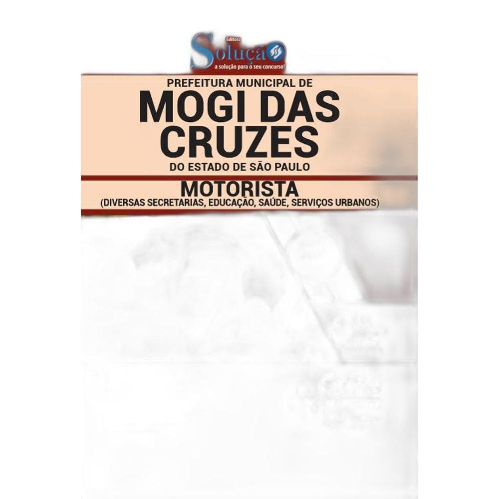 Apostila Mogi Das Cruzes Sp - Motorista  Diversos