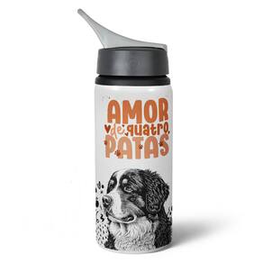 Garrafa Squeeze NK - Amor de Quatro Patas - Bernese