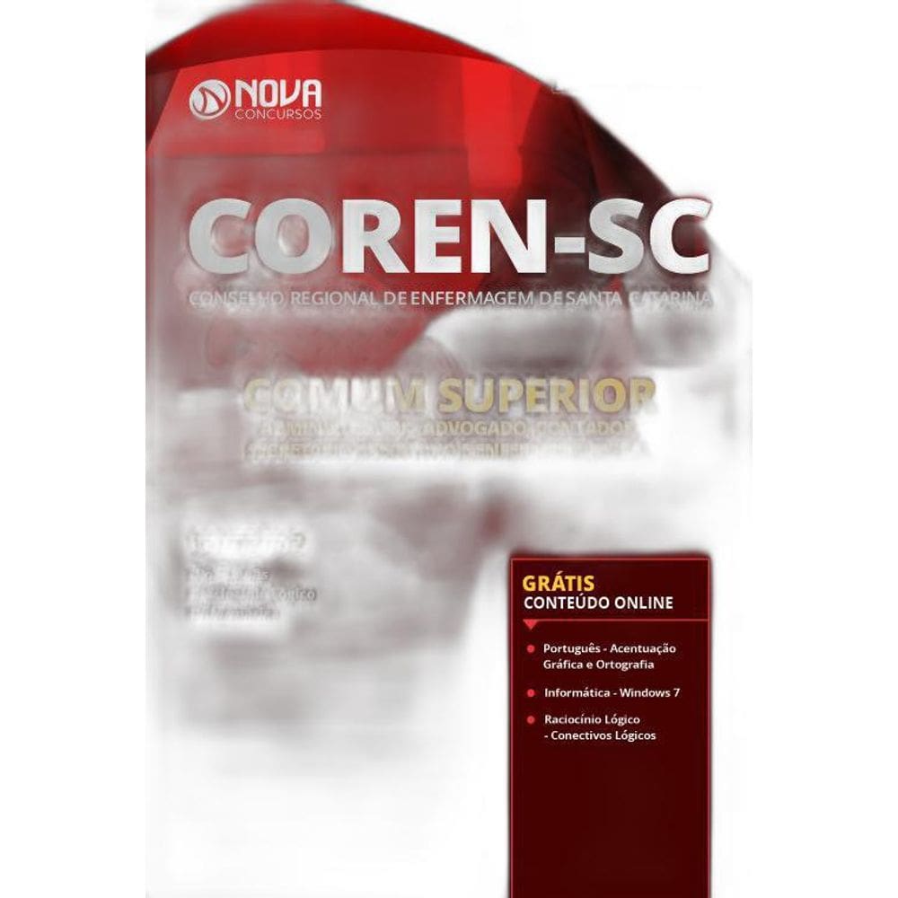 Apostila Coren Sc - Comum Aos Cargos De Nível Superior