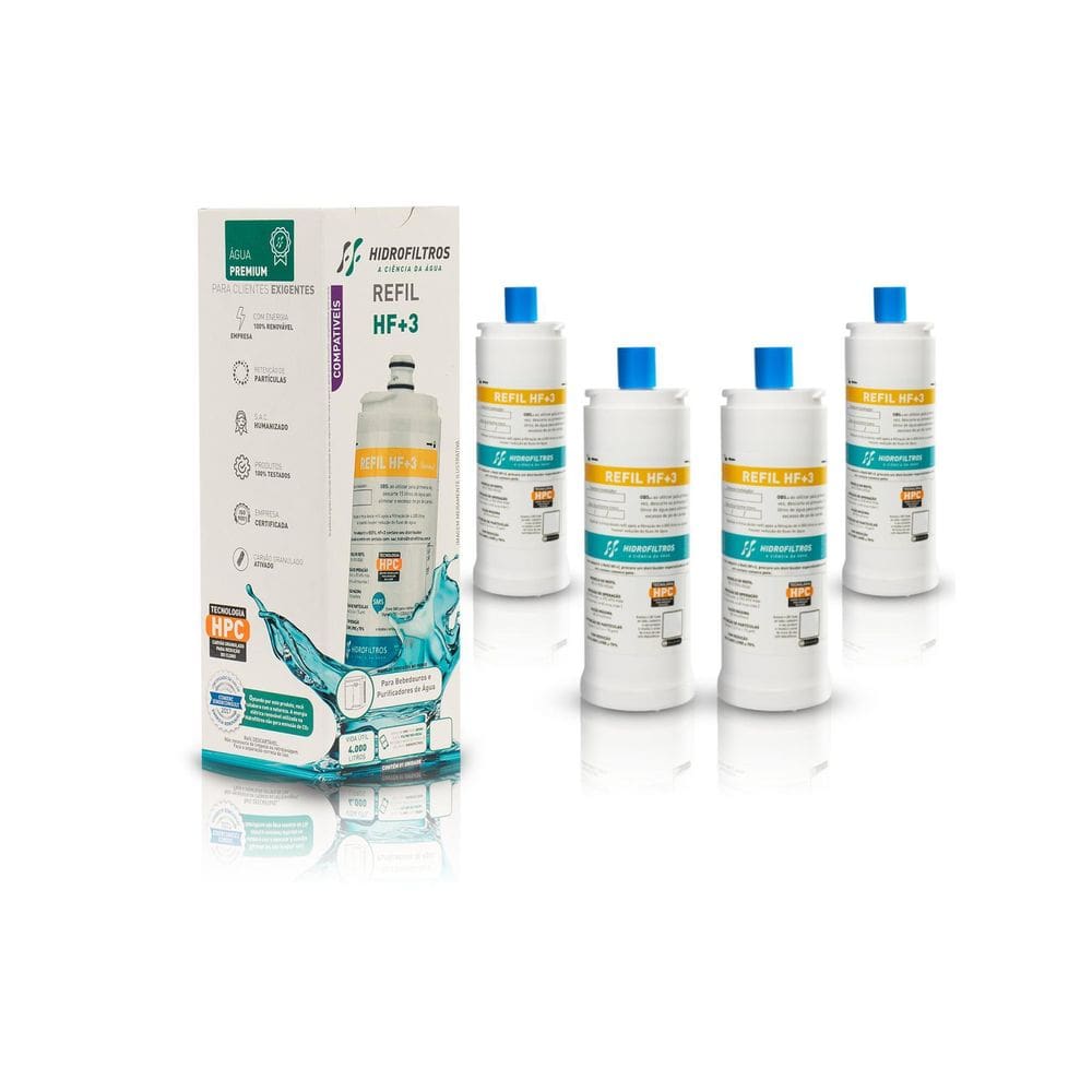 Kit 4 Refil Hidrofiltros Compat Purificador Pfn Pdf Fr600 C3