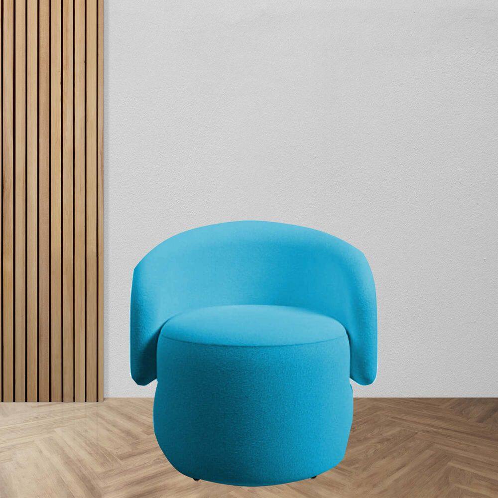 Poltrona Decorativa Anny Suede Turquesa