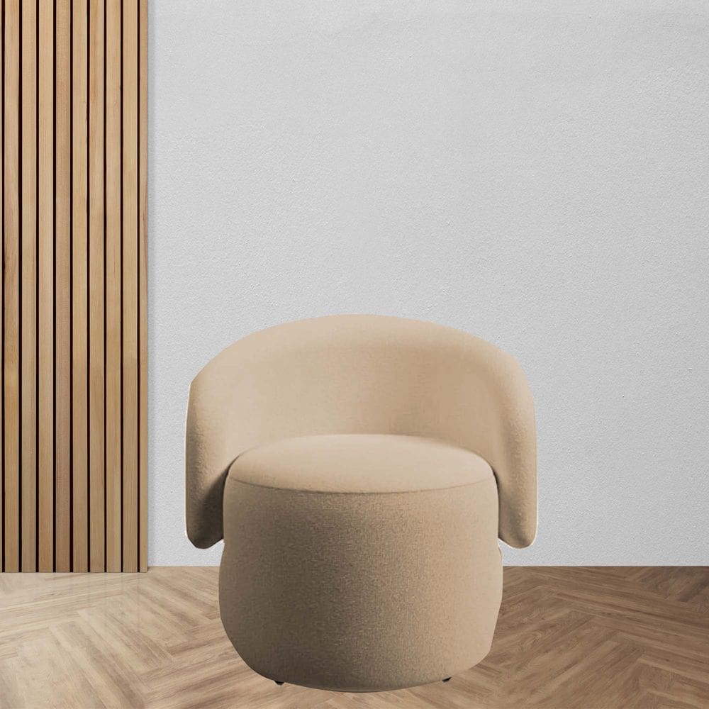 Poltrona Decorativa Anny Suede Capuccino