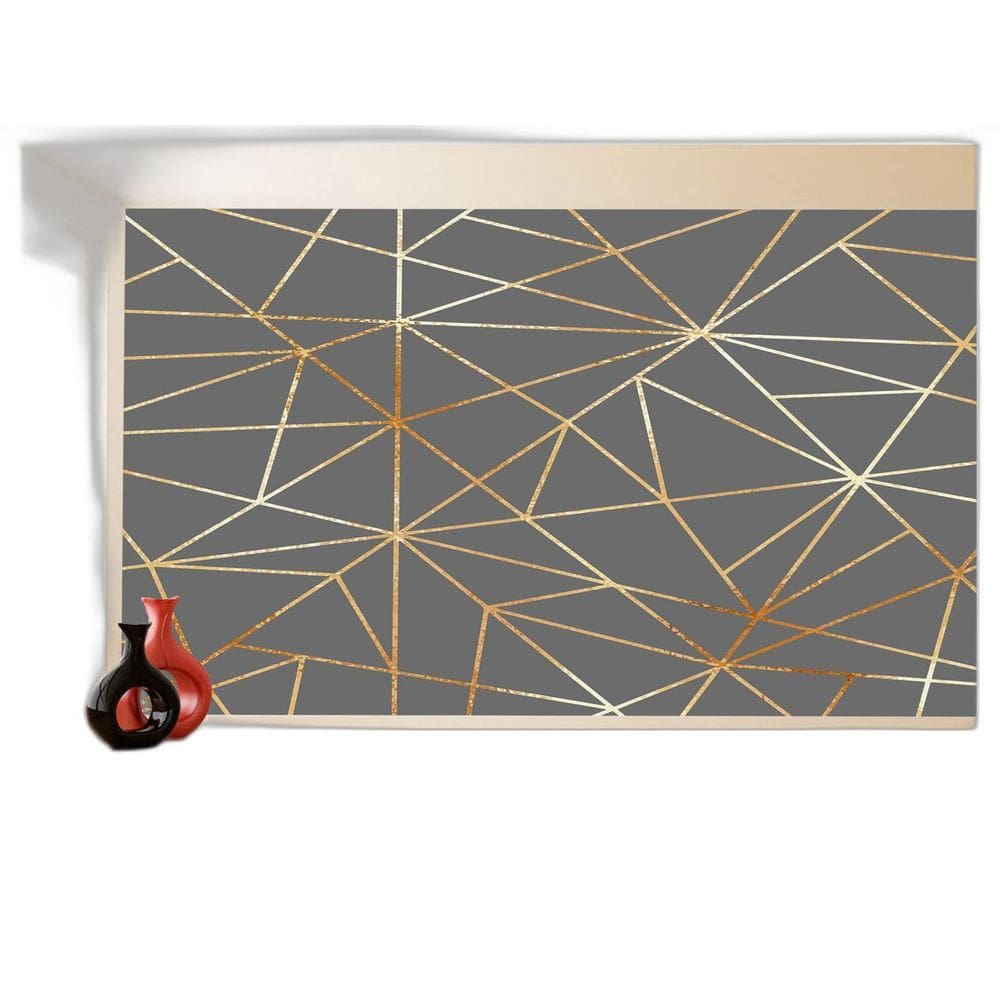 Papel De Parede 3D Geométrico Fundo Cinza Riscos 3,5M Gmt12