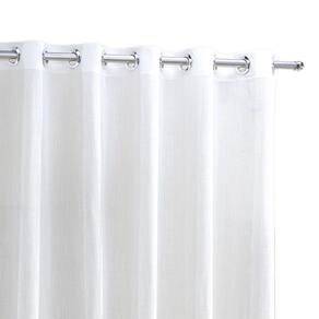 Cortina 3 Metros Voal Linho Com Forro Varão 3x2,7m Branco