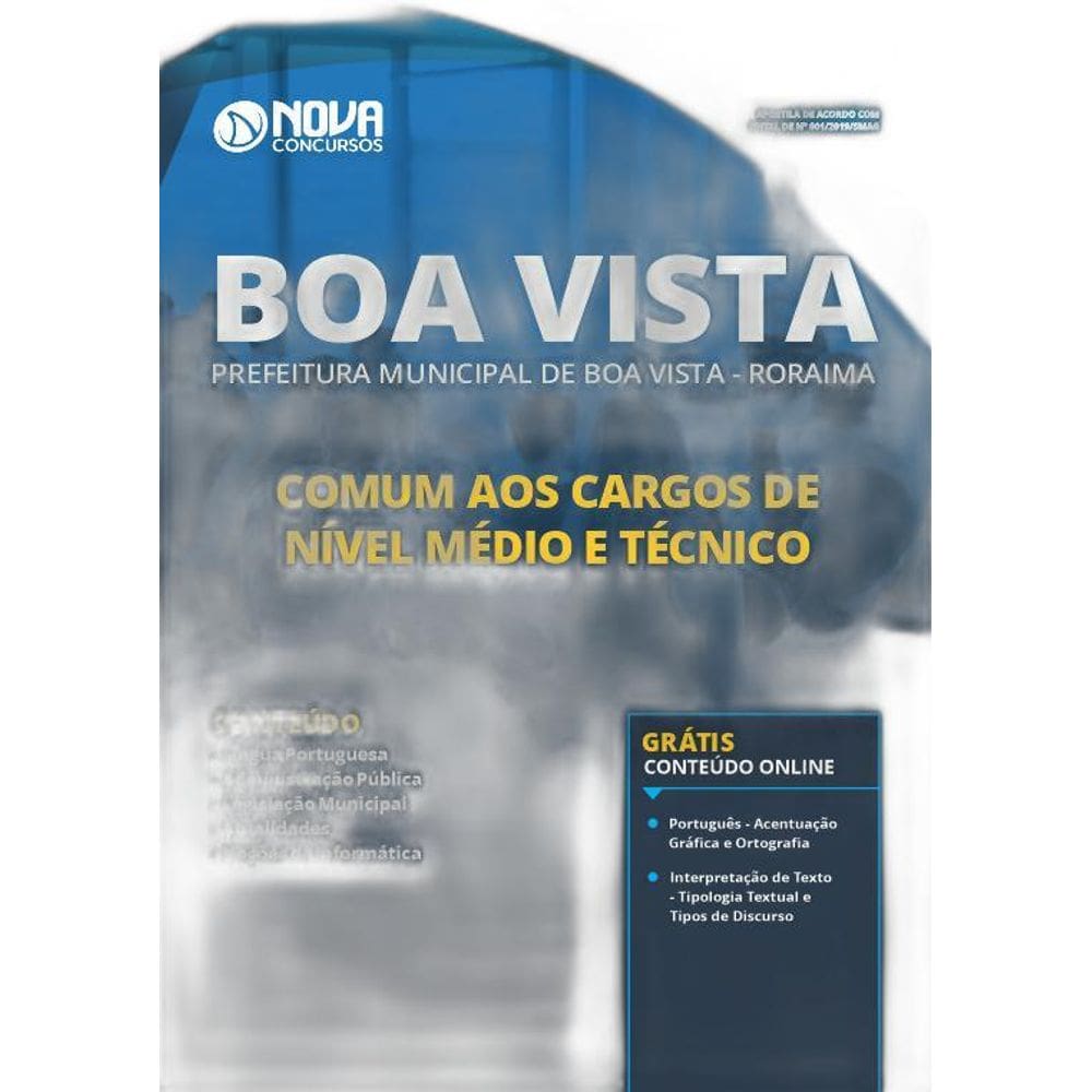 Apostila De Boa Vista - Comum Aos Cargos Nível Méd E Téc