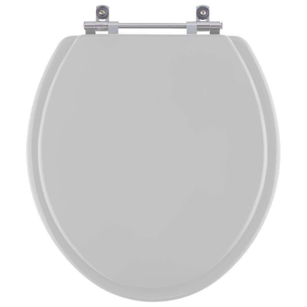 Assento Sanitário Laqueado Vila Real Cinza Claro para louça Luzarte