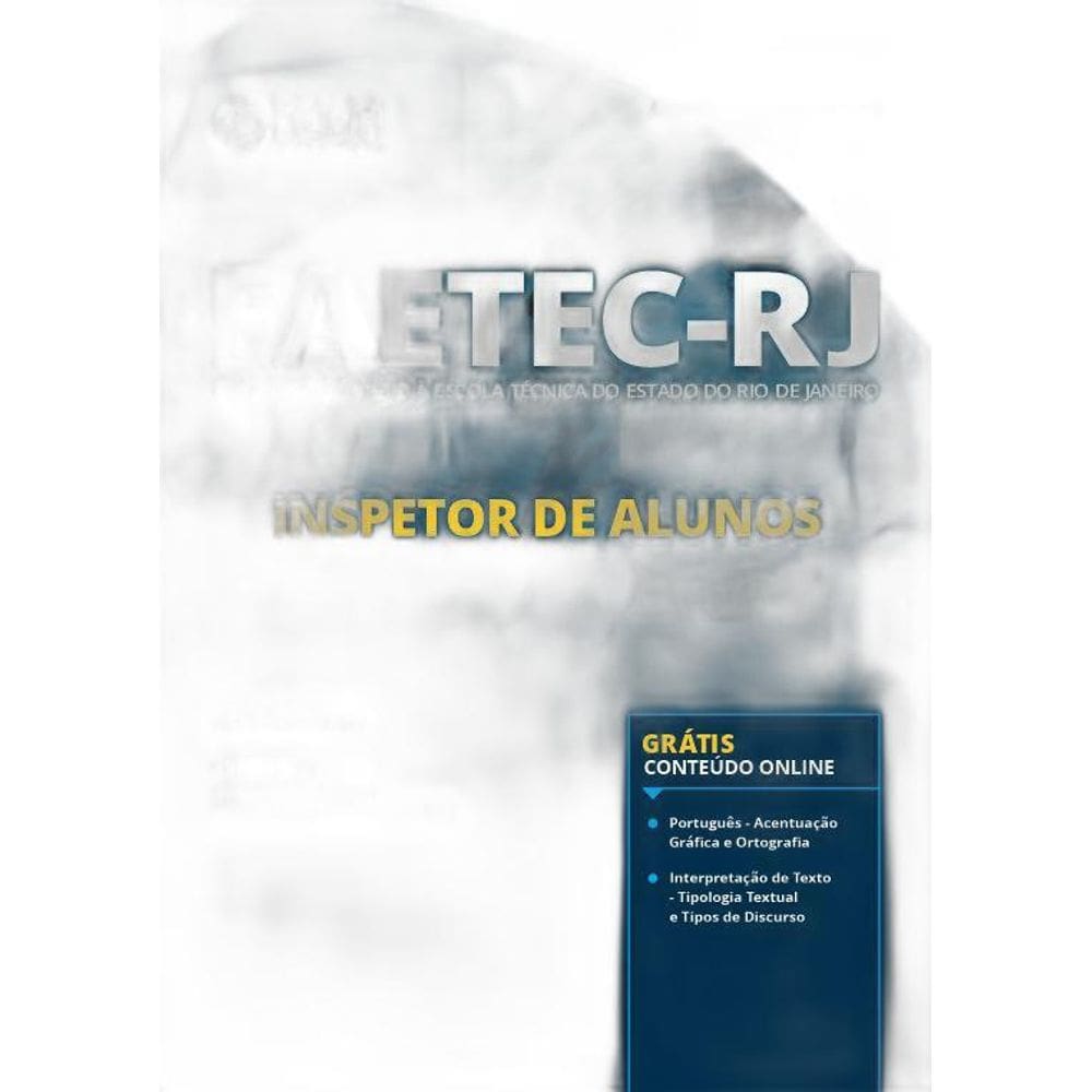 Apostila Faetec RJ - Inspetor De Alunos