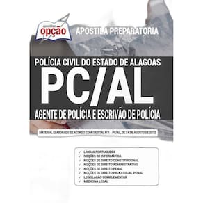 Apostila Pc-Al 2020 - Agente De Polícia E Escrivão
