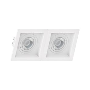 Spot De Embutir Recuado Linked Save Energy Para 2 Lâmpadas Par 20 E27 Bivolt