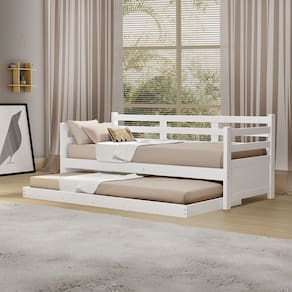 Bicama Solteiro com 2 Colchões Madeira Enjoy - Branco
