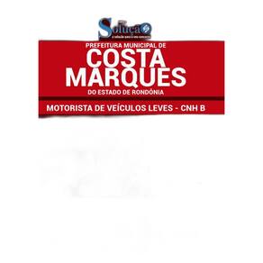 Apostila Costa Marques Ro Motorista De Veículos Leves Cnh B
