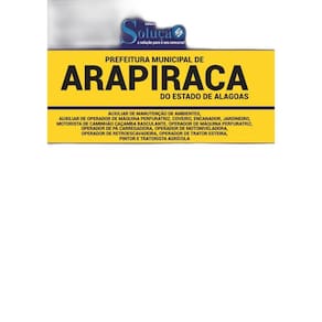 Apostila Arapiraca AL 2019 Fundamental Incompleto