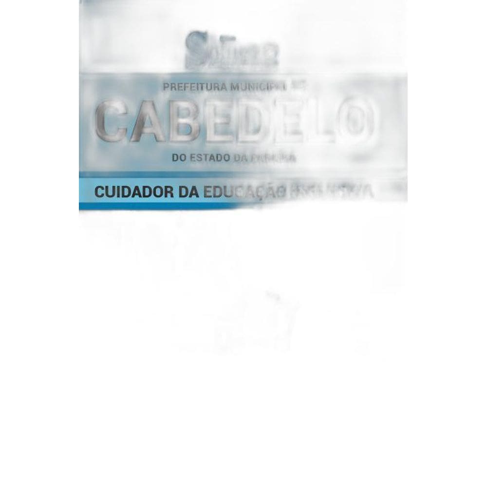 Apostila Cabedelo Pb - Cuidador De Educação Inclusiva