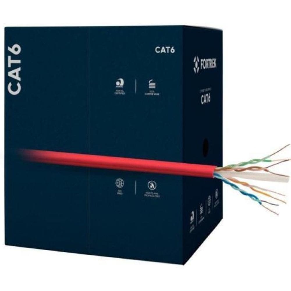 Cabo Rede Cat6 305M Fortrek Fk510C Cmx Vermelho - Cx / 305