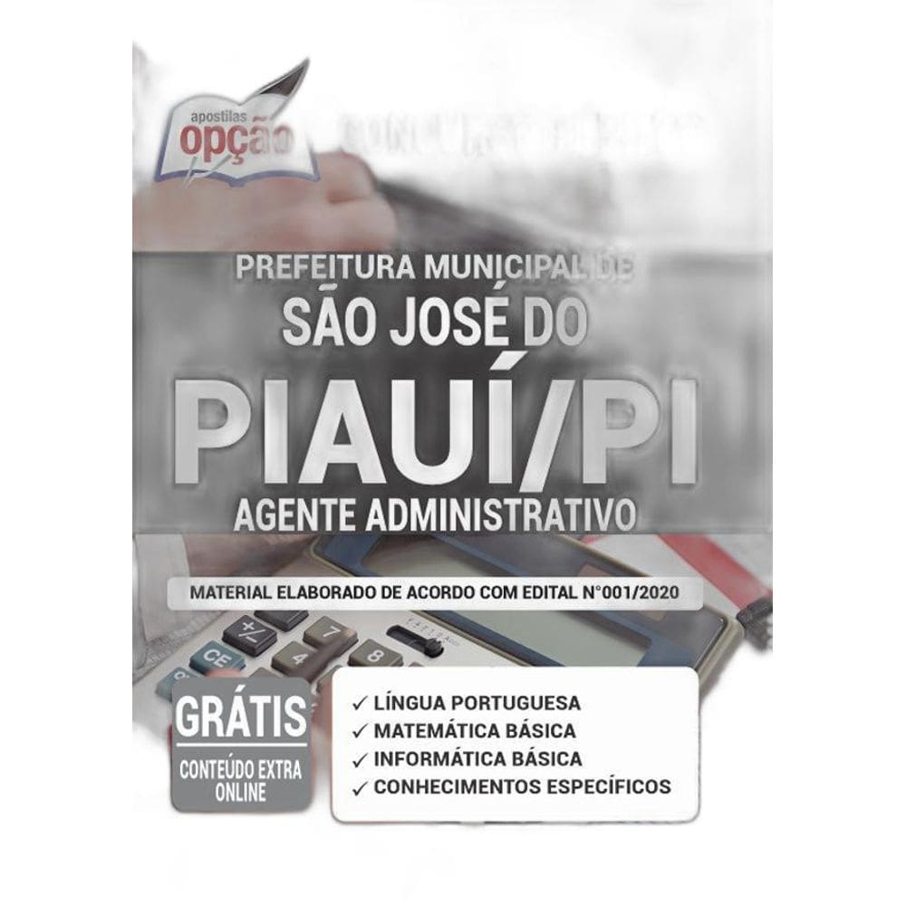 Apostila Concurso São José Do Piauí - Agente Administrativo